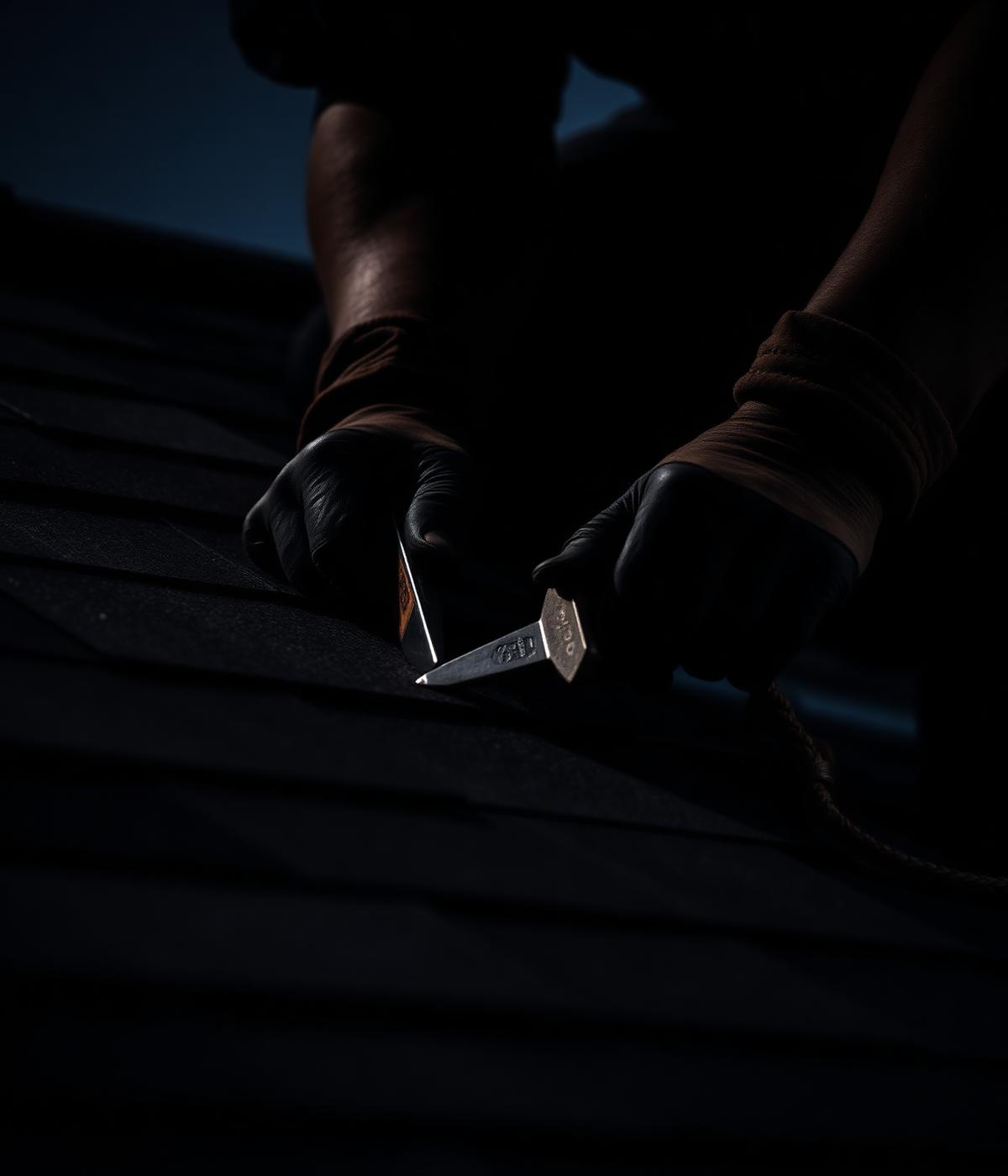 Summit roofer installing shingles